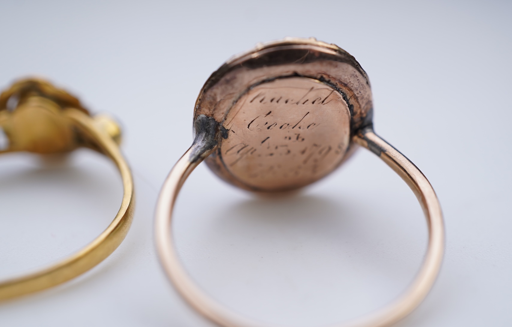 A collection of three antique rings, late 18th-19th century